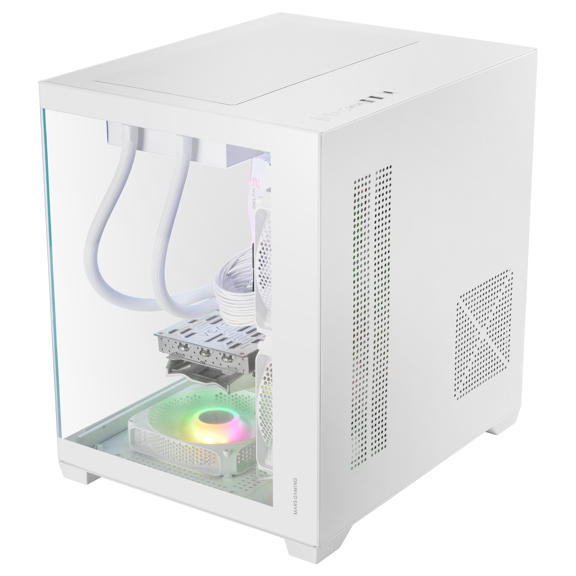 Mars Gaming MCVIEW3W computer case Mini Tower White – image 4