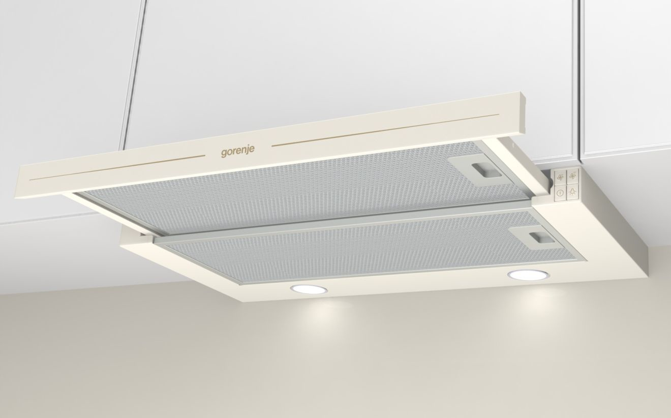 Gorenje BHP62CLI cooker hood Semi built-in (pull out) Ivory 435 m³/h – image 4