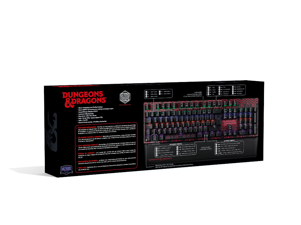 Konix 82381120331 keyboard Gaming USB AZERTY French Black, Red – image 6