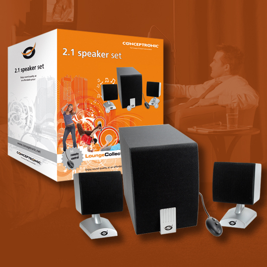 Conceptronic 2.1 Multimedia Speaker System – image 1