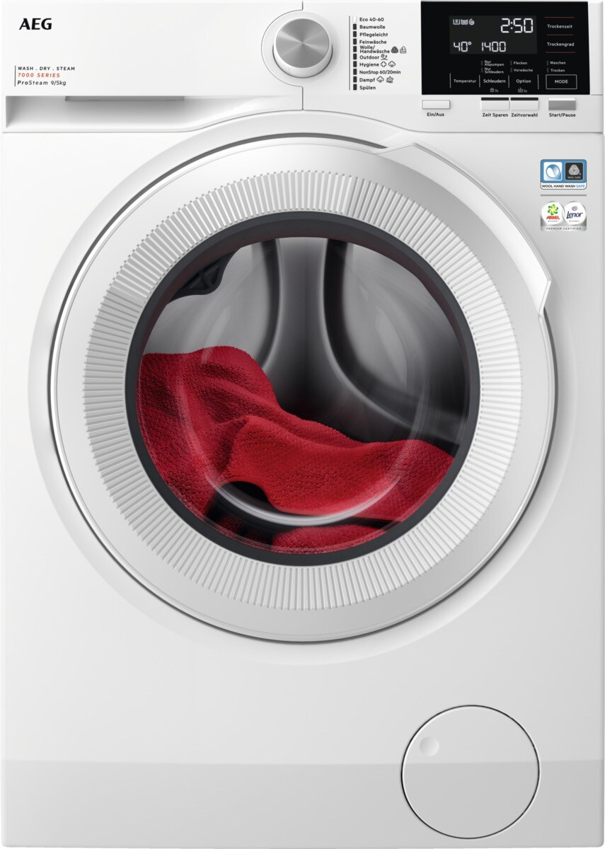 AEG Series 7000 LWR7G60698 washer dryer Freestanding Front-load White – image 1