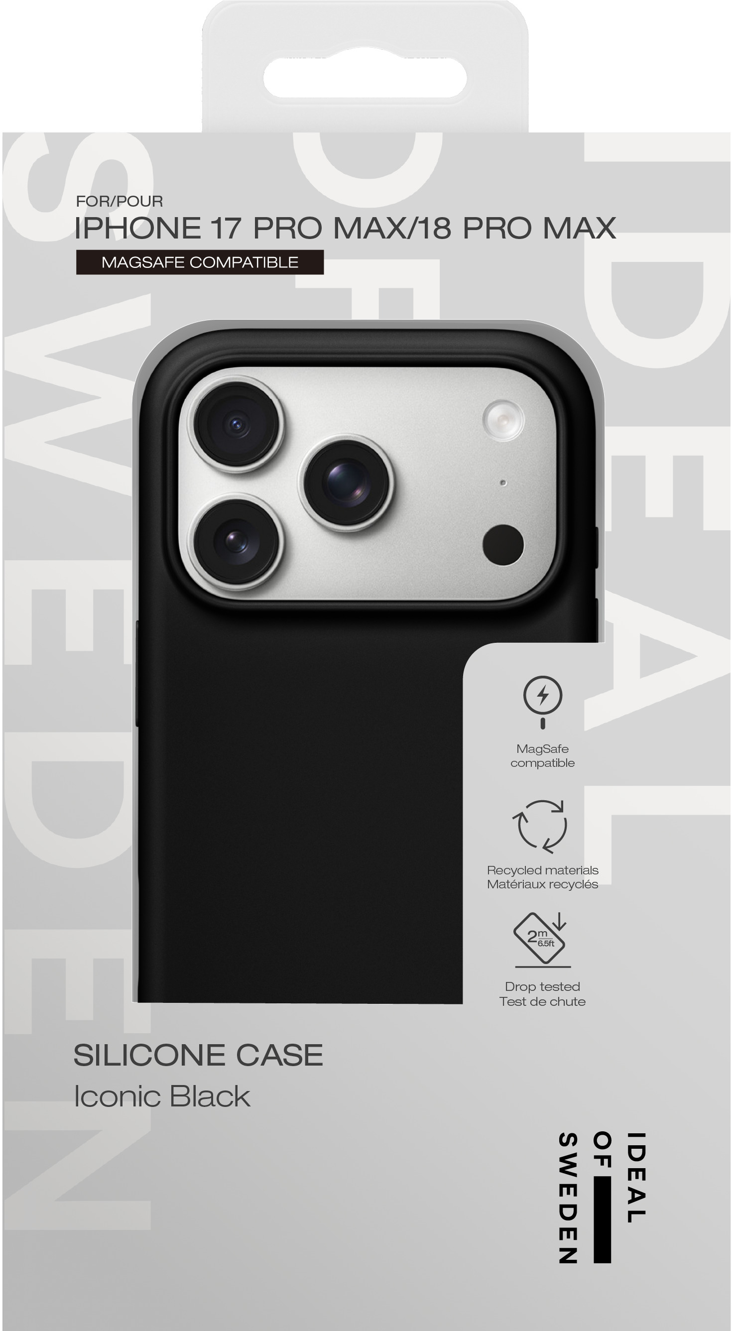 iDeal of Sweden Silicone Case MagSafe iPhone 17 Pro Max / 18 Pro Max Iconic Black – image 5