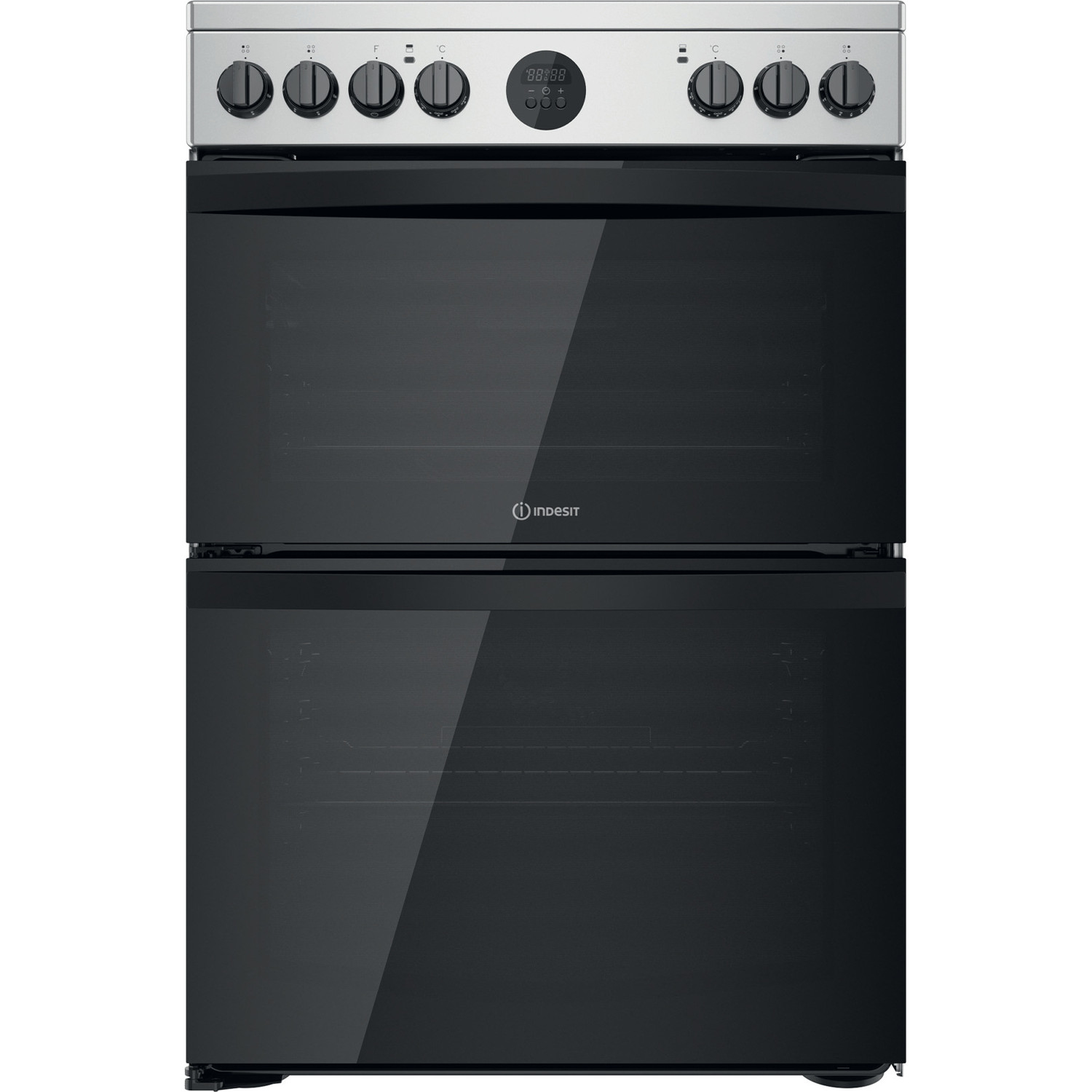 Indesit ID67V9HCX/UK cooker Freestanding cooker Electric Ceramic hob Silver