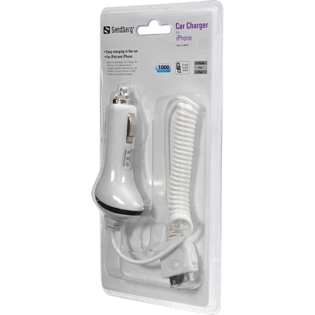 Sandberg Car charger for iPhone 1000 mA – image 2