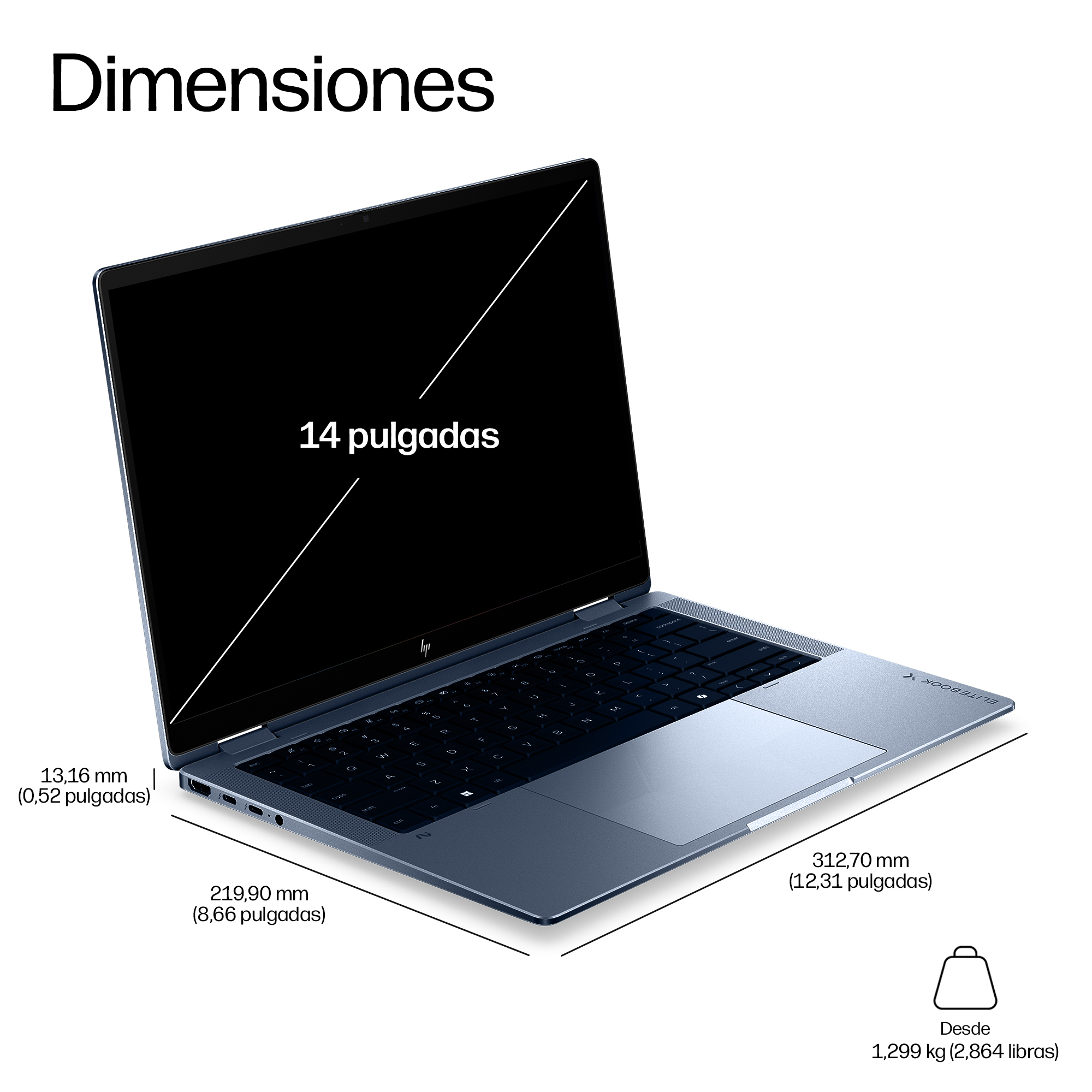 Portátil Profesional HP EliteBook X Flip G2i 14" con IA - imagen 6