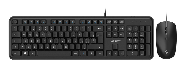 Vultech KM-811 keyboard Mouse included Office USB QWERTY Italian Black – image 3