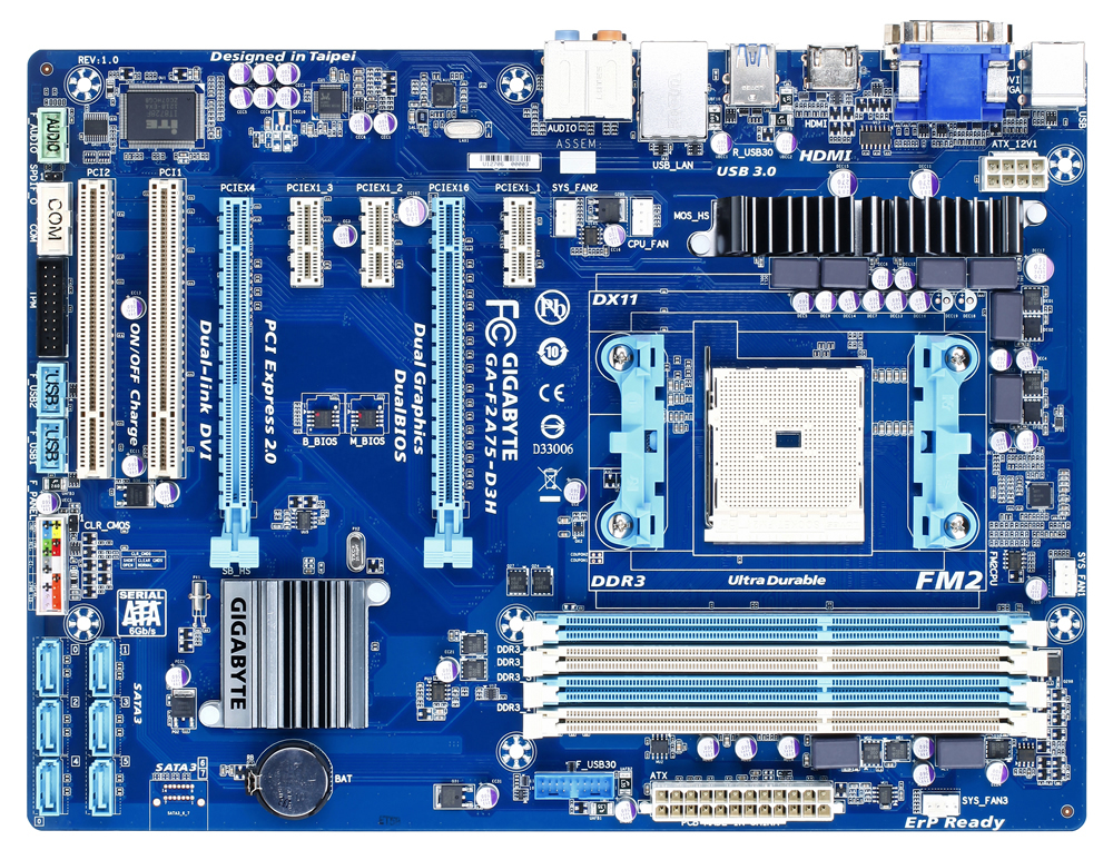 GIGABYTE GA-F2A75-D3H (rev. 1.0) – image 1