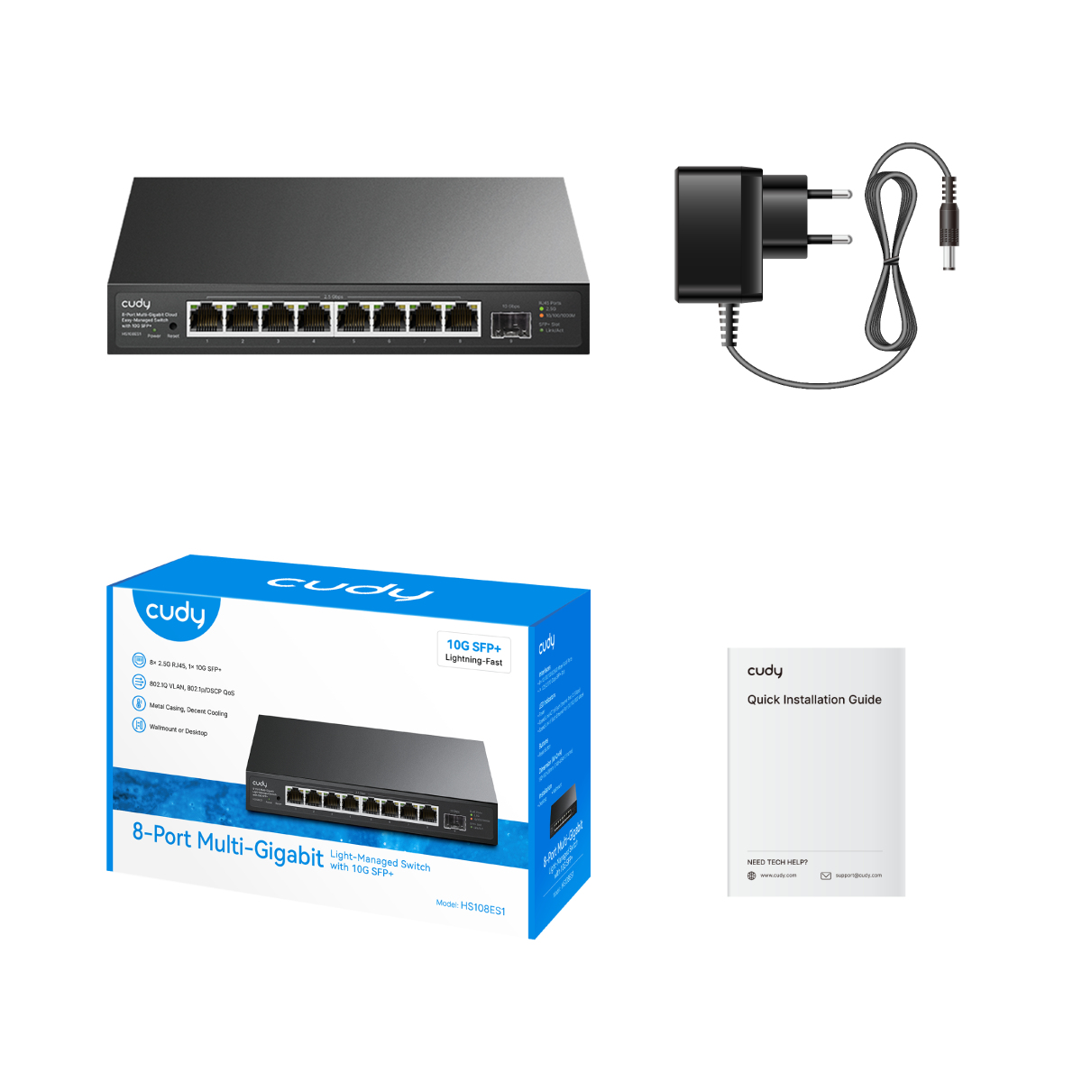 Cudy 8-Port Multi-Gigabit Easy-Managed Switch with 10G SFP+, HS108ES1 1.0 – image 2