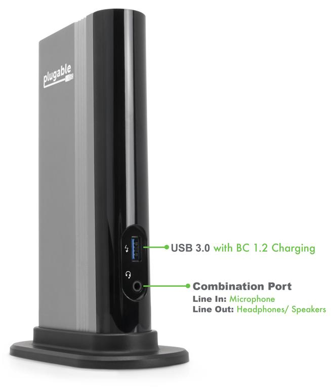 Plugable Technologies TBT3-UDV laptop dock/port replicator Docking Thunderbolt 3 Black, Grey – image 3