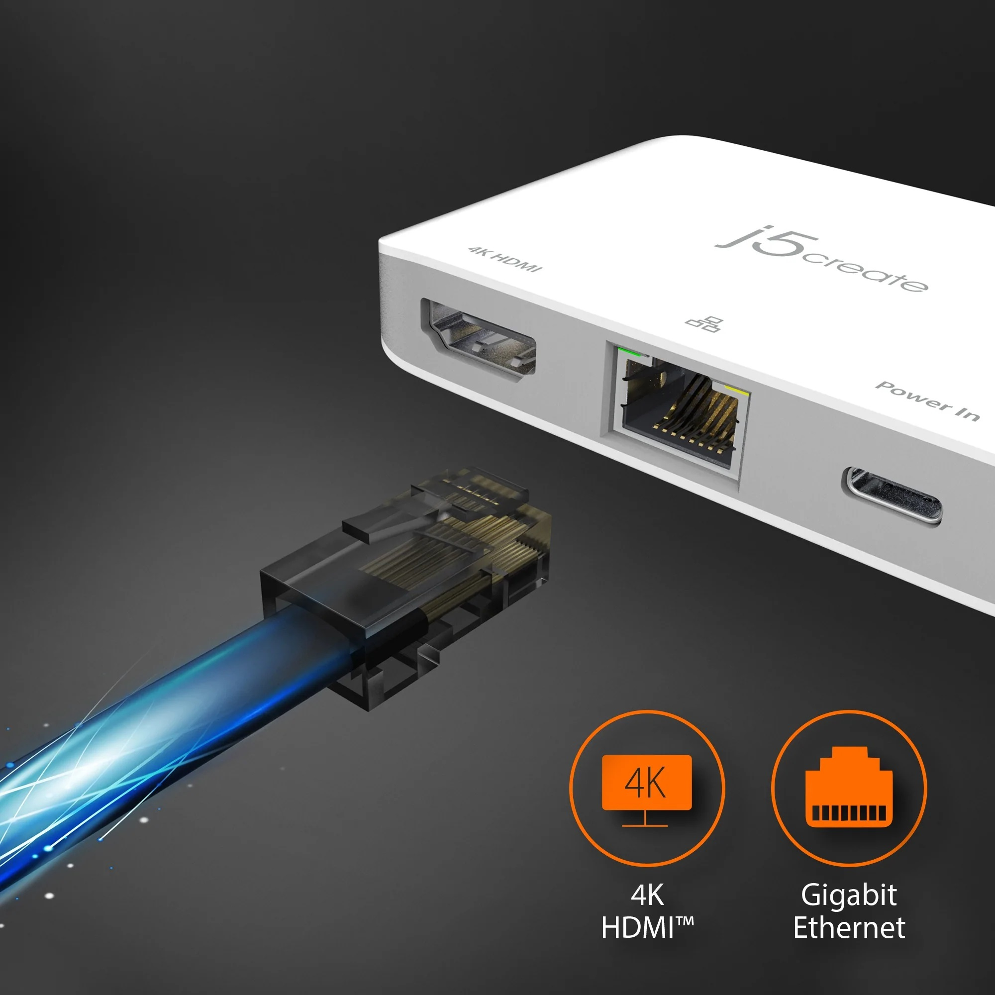 j5create JCA351-N USB-C® to 4K HDMI™ Ethernet Adapter – image 9
