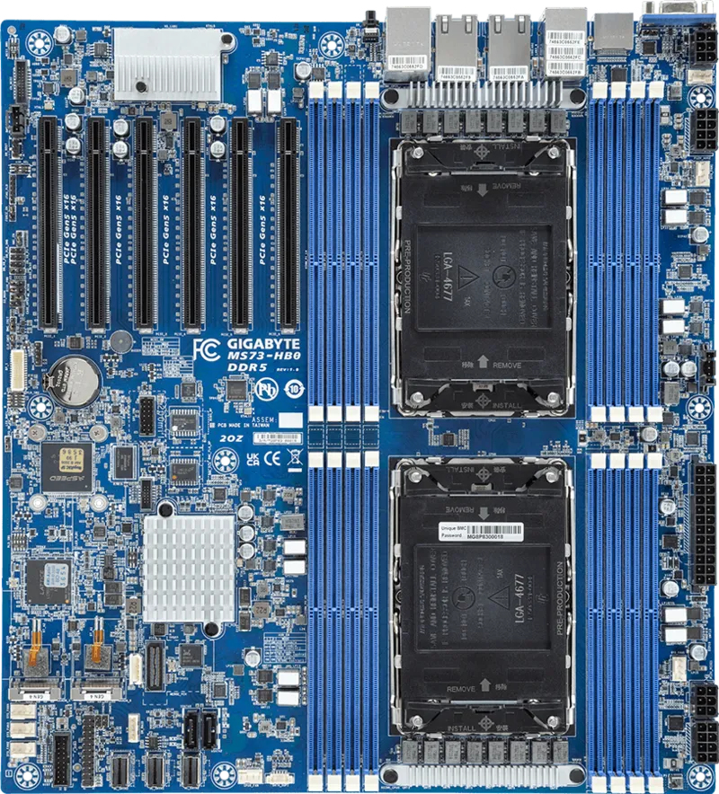 GIGABYTE MS73-HB0 Intel C741 LGA 4677 (Socket E) Extended ATX – image 2