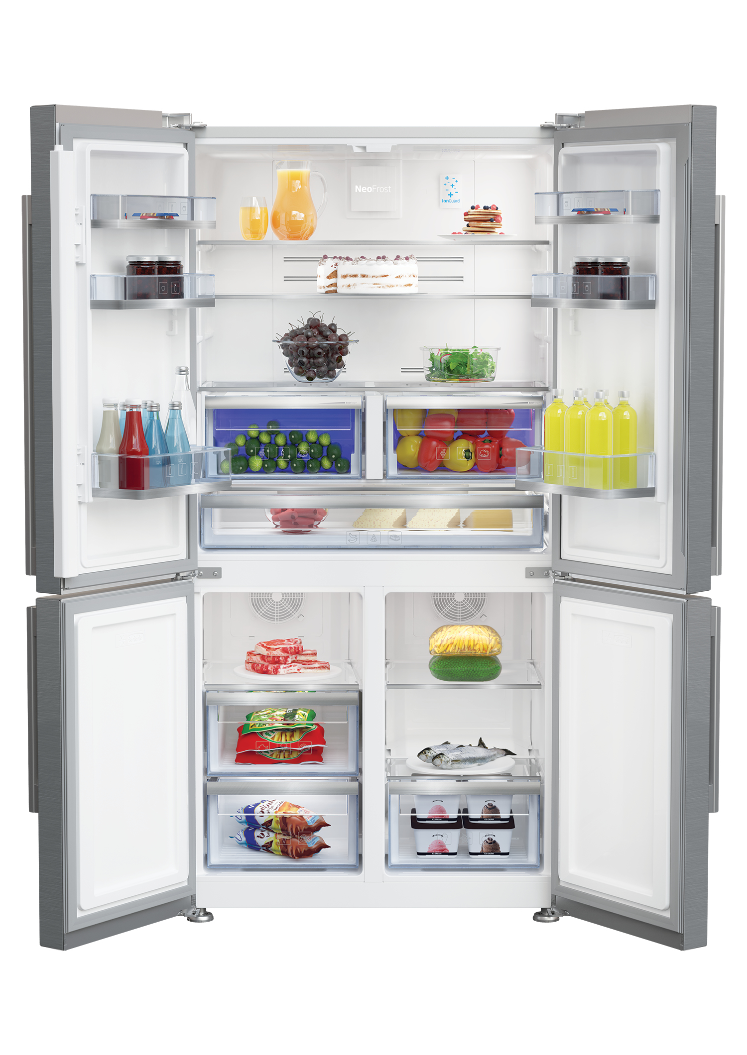Beko GN141622APX Freestanding American Style Fridge Freezer with MultiZone® – image 2