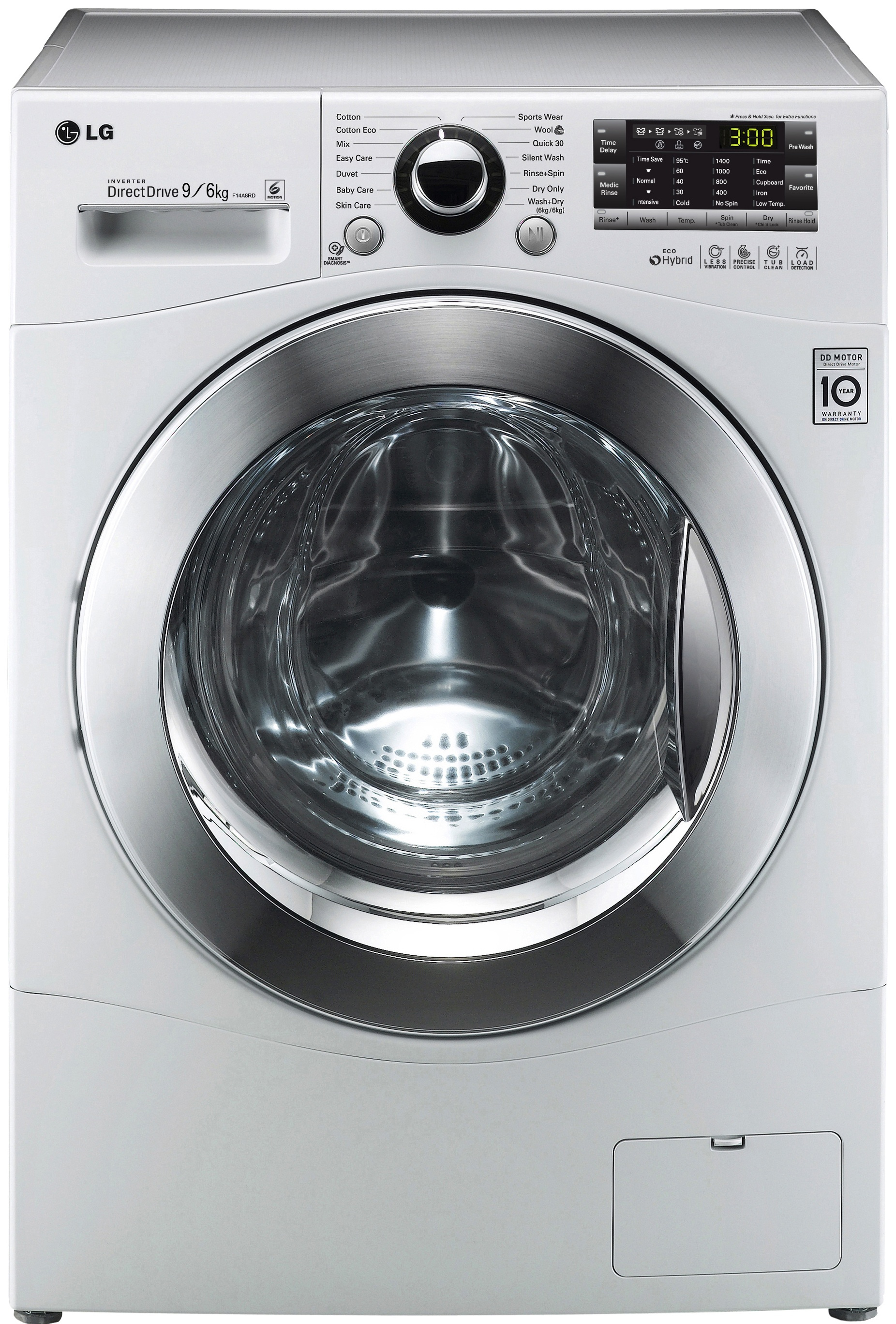 LG F14A8RD washer dryer Freestanding Front-load White