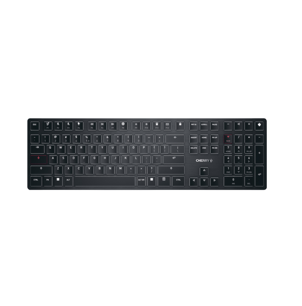 CHERRY KW X ULP keyboard Universal USB + RF Wireless + Bluetooth QWERTY US International Black