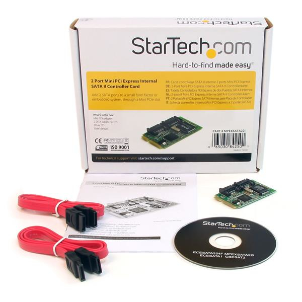 StarTech.com 2 Port Mini PCI Express Internal SATA II Controller Card – image 3