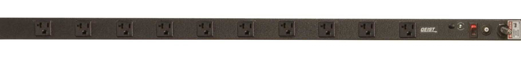 Vertiv Geist NSVA100-102R20 power distribution unit (PDU) 10 AC outlet(s) 0U Black