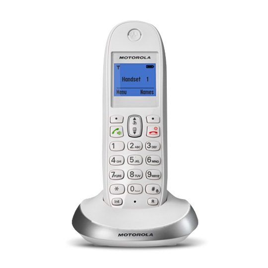 Motorola C2001 DECT telephone Caller ID Silver, White