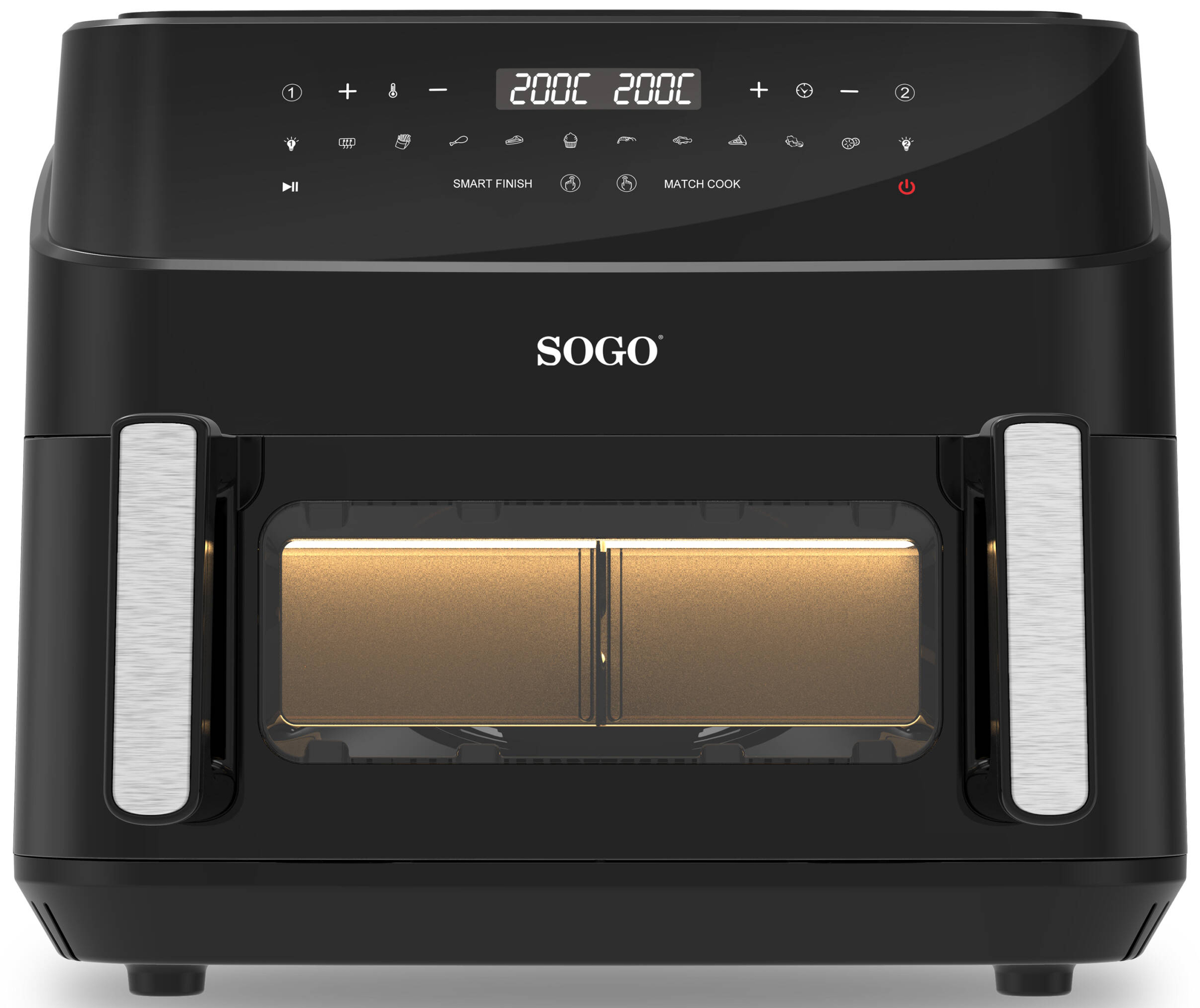 صورة مقلاة هوائية Sogo FRE-SS-10895، سعة 10.5 لتر، أسود
