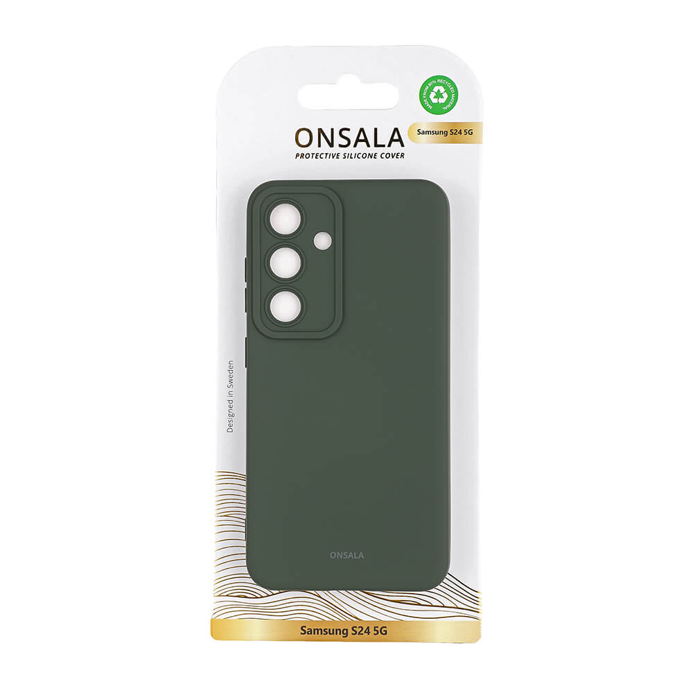 Onsala Phone Case Silicone Olive Green - Samsung S24 – image 2