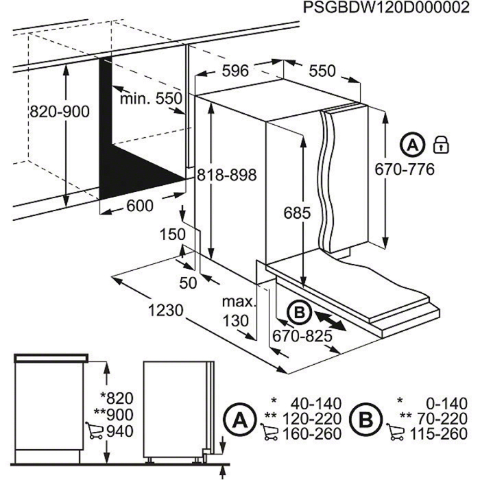 AEG FSE62800P Fully built-in 13 place settings – image 3