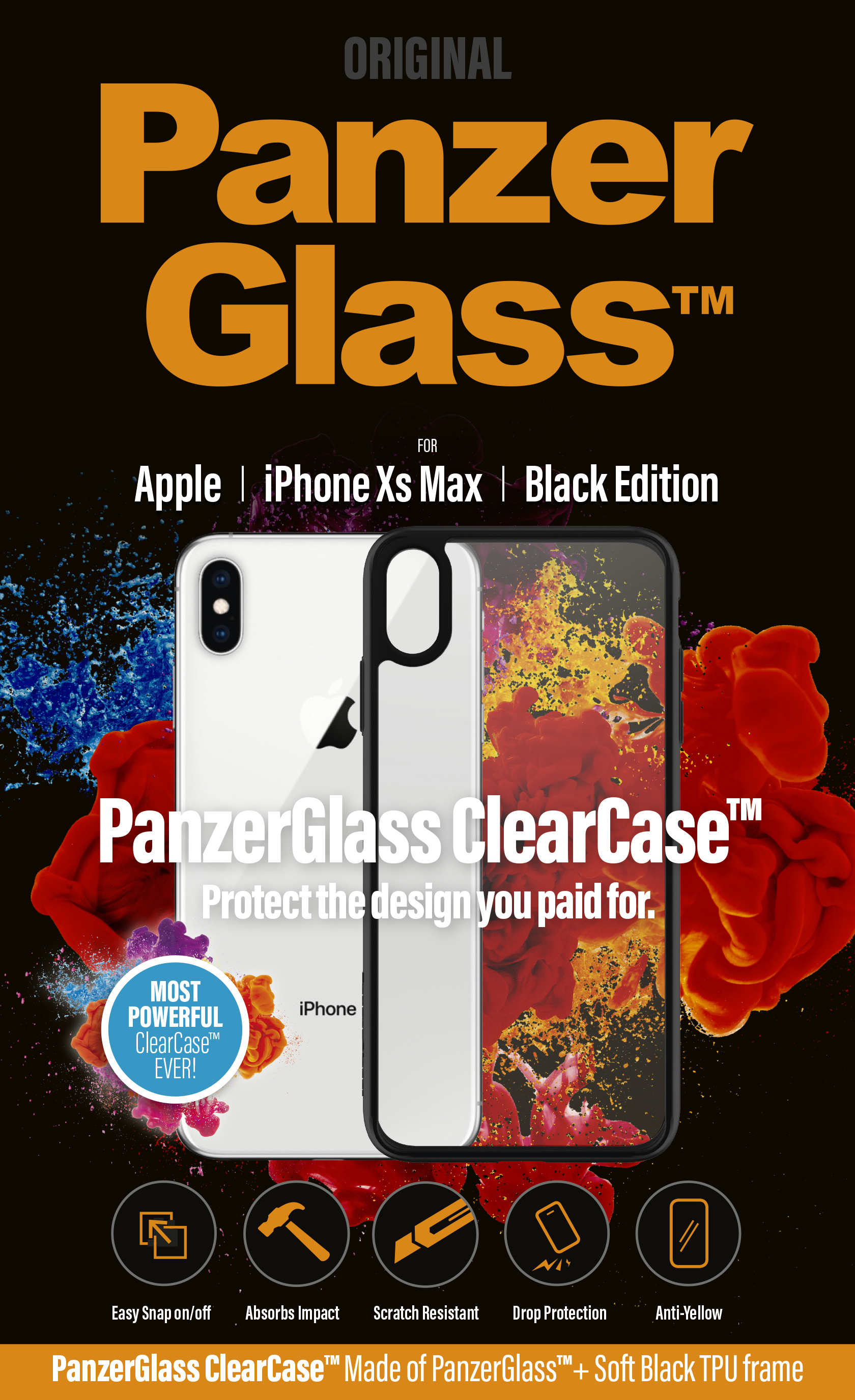 PanzerGlass ® ClearCase iPhone Xs Max | Black – image 3