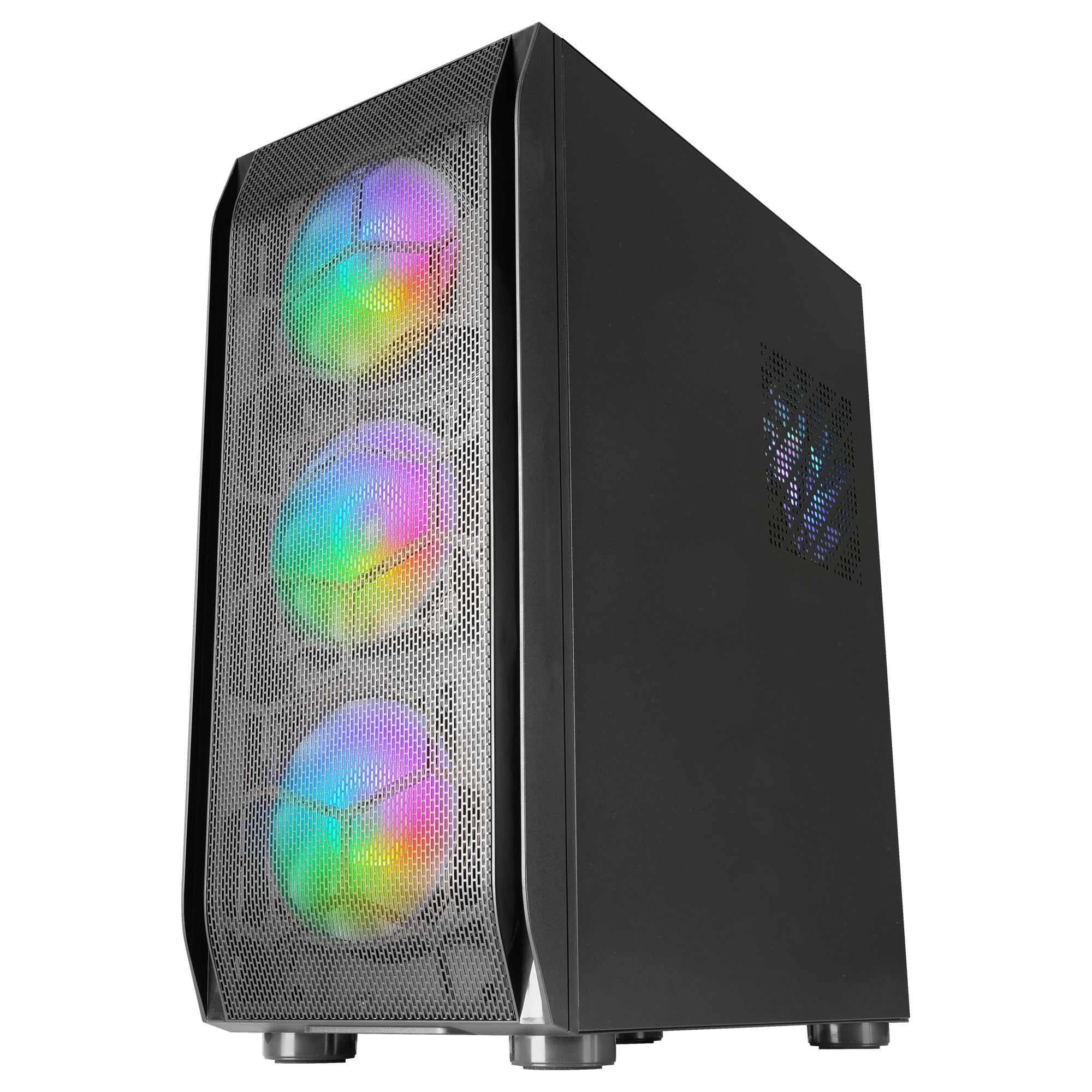 Mars Gaming MC-KX Black Premium E-ATX Gaming Tower FREEZER CPU System 5 Ultra-quiet ARGB Fans ARGB Controller and RF Controller Mesh Front – image 2