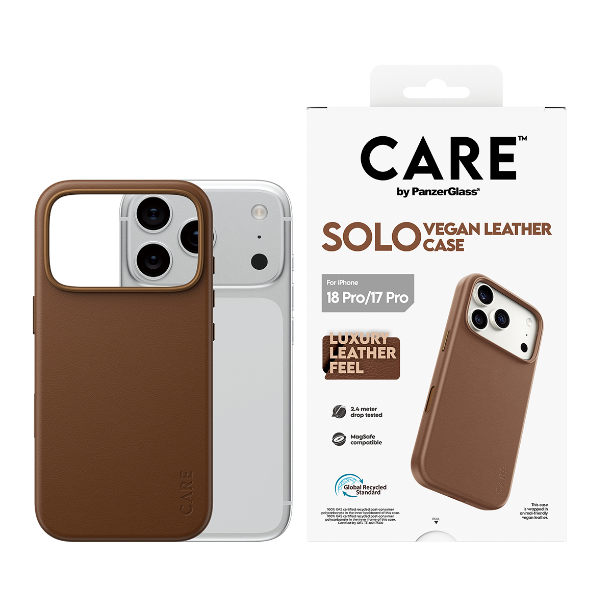 PanzerGlass CARE™ by PanzerGlass® Solo Vegan Leather Case Brown w. MagSafe iPhone 18 Pro | 17 Pro – image 2