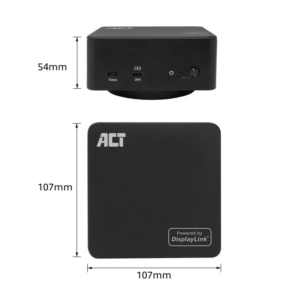 ACT Universal USB-C Docking Station 4K, for 3 HDMI/DisplayPort monitors, DisplayLink – image 7