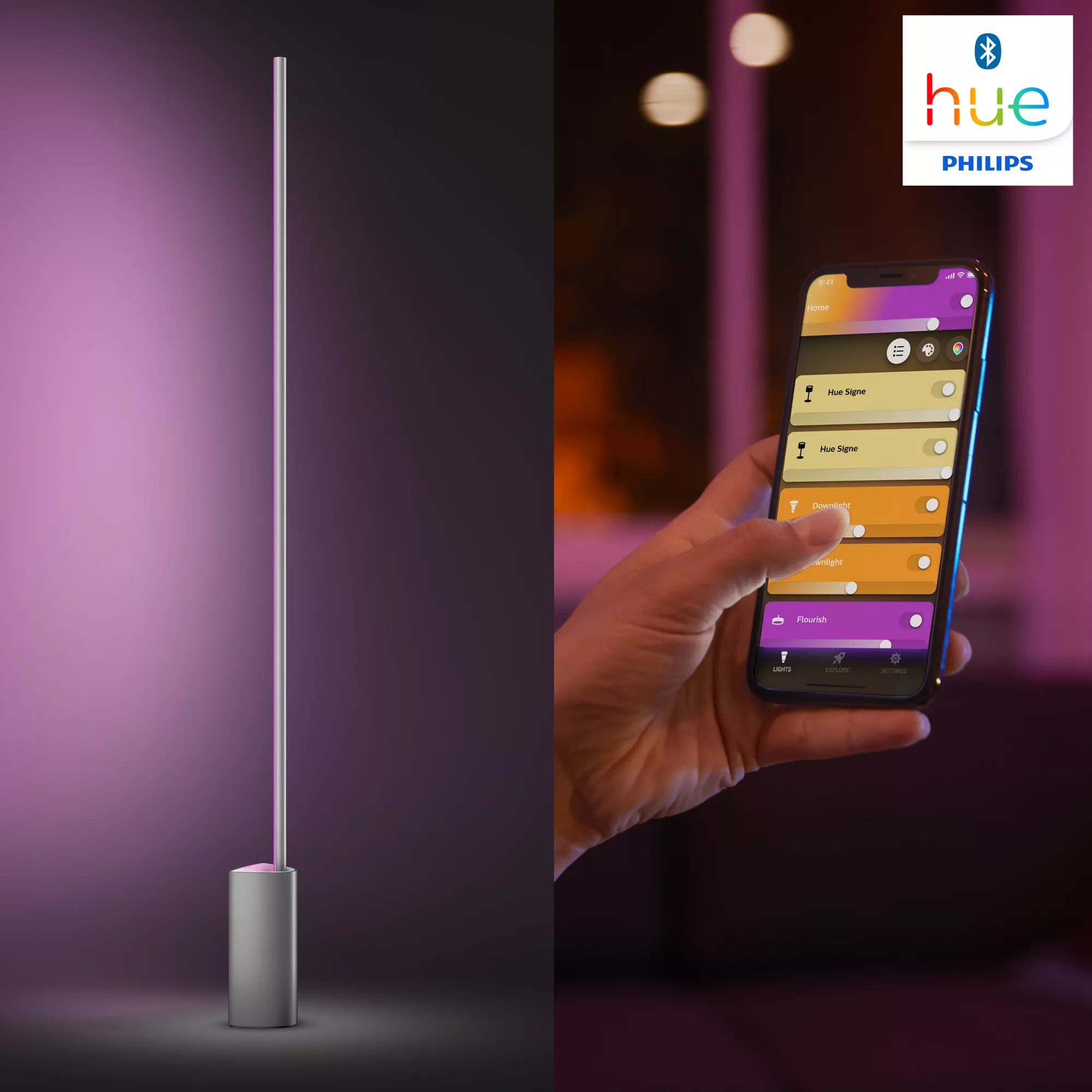 Philips by Signify Philips Hue White and colour ambience 4080248U9 Smart pedestal/post lighting Bluetooth/Zigbee – image 6