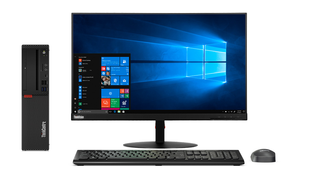 Lenovo ThinkCentre M720s Intel® Core™ i7 i7-8700 8 GB DDR4-SDRAM 1 TB HDD NVIDIA® GeForce® GT 730 Windows 10 Pro SFF PC Black image 2