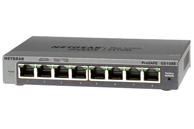 NETGEAR GS108E Unmanaged Gigabit Ethernet (10/100/1000) Grey
