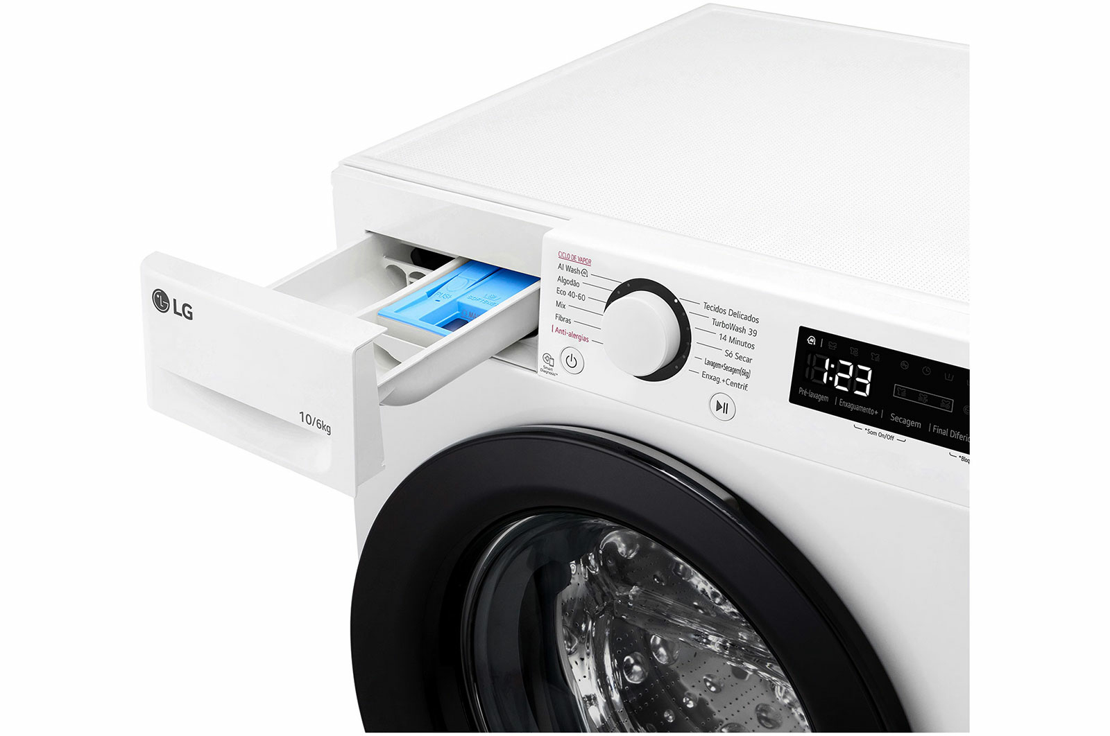 LG F4DR5010S6W washer dryer Freestanding Front-load White – image 3