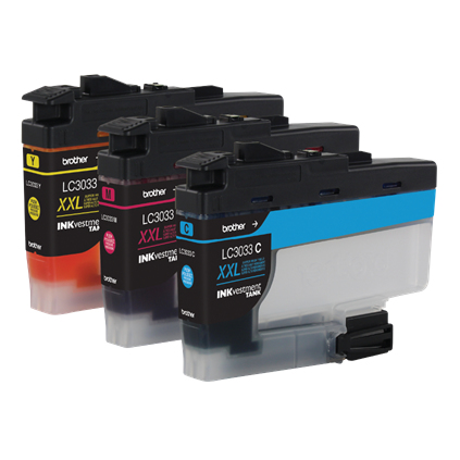 BROTHER LC30333PKS SUPER HIGH YIELD INK CARTRIDGE 3 PACK (1 EA. CYAN, MAGENTA, Y