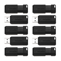 Memoria USB VERBATIM Flash 20 PinStripe 32 GB Paq 10 piezas 70062 - 70062