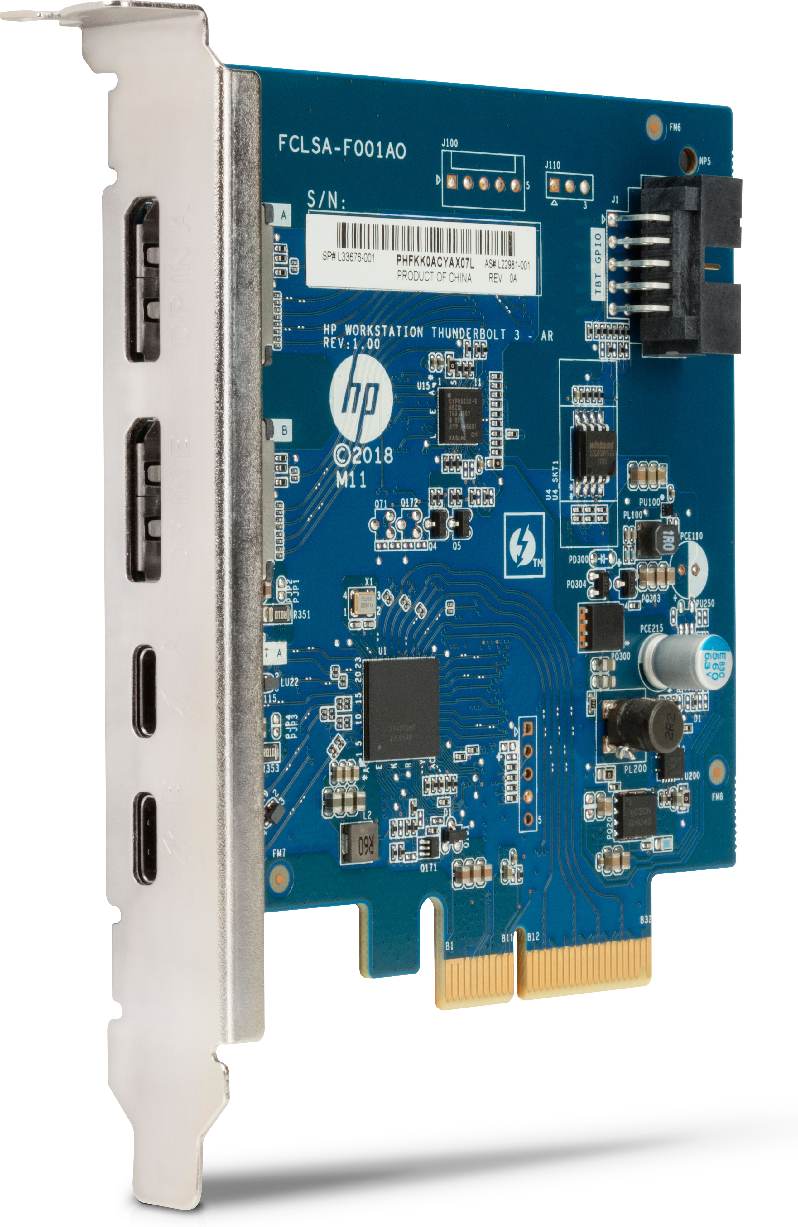 HP 3UU05AA nätverkskort/adapters Intern DisplayPort, Thunderbolt 3