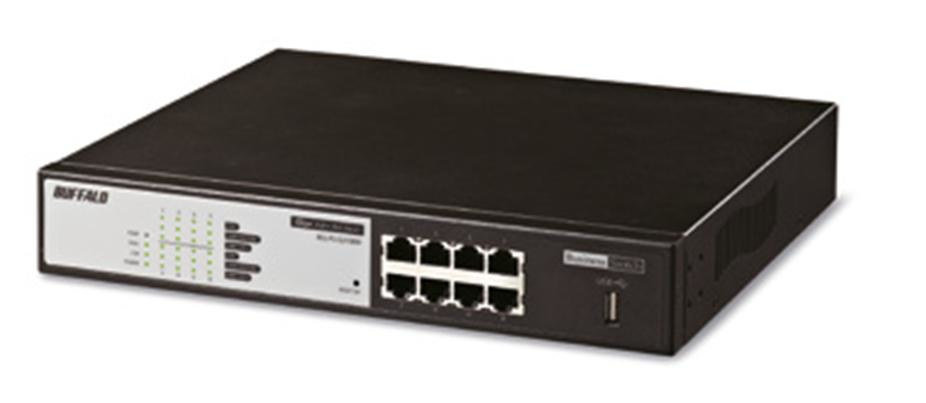 Buffalo BSL-PS-G2108M-EU network switch L2 Gigabit Ethernet (10/100/1000) Power over Ethernet (PoE) 1U Black – image 1