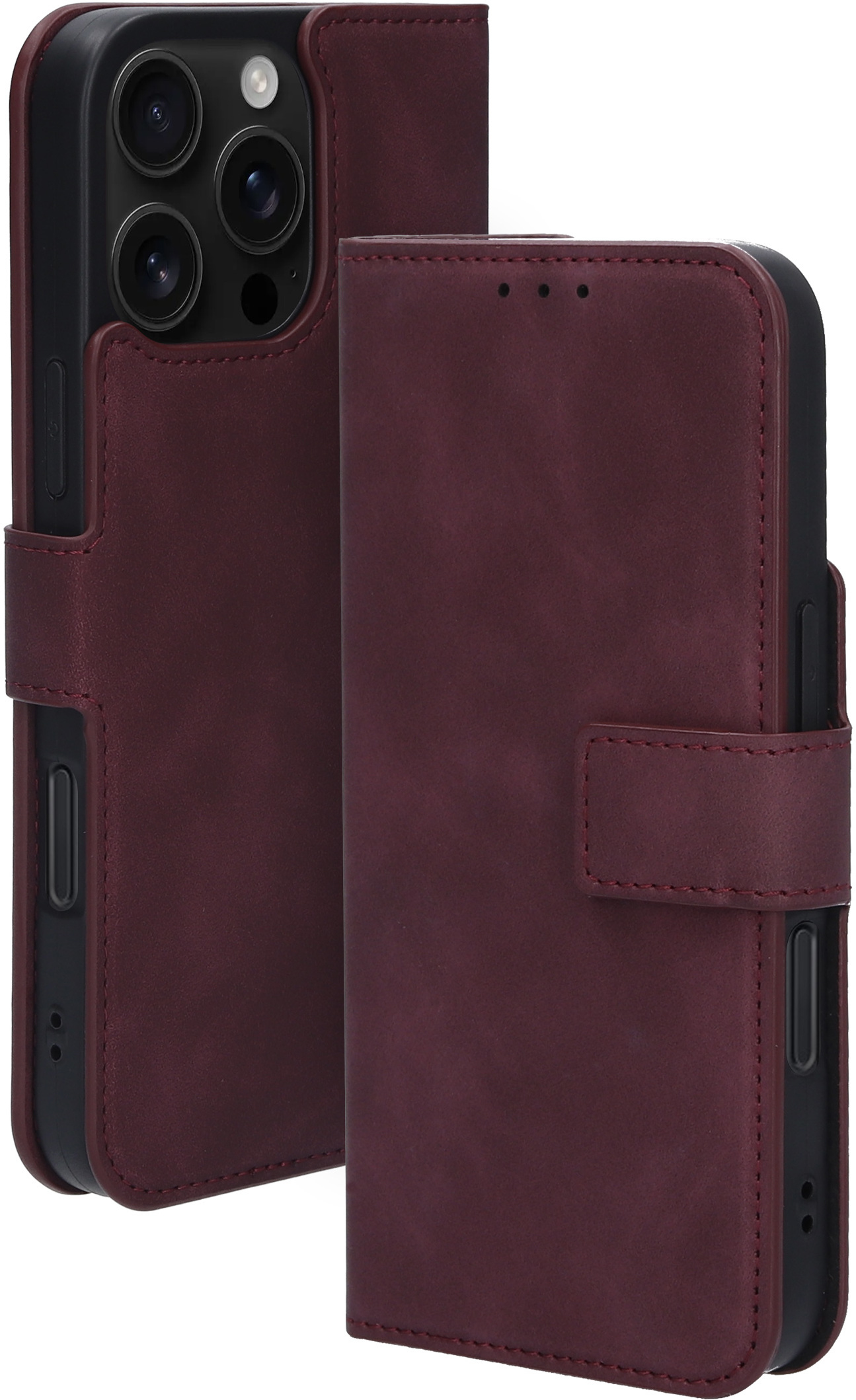 Mobiparts Classic Wallet Case Apple iPhone 16 Pro Max Velvet Red (MagSafe Compatible)