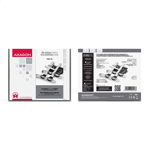 Axagon PCEA-S4 interface cards/adapter Internal Serial – image 4