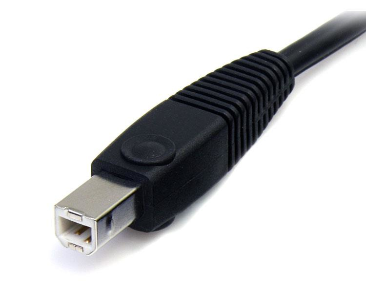 صورة StarTech.com 6 قدم 4 في 1 كابل مفتاح KVM بمنفذ DisplayPort مع صوت وميكروفون