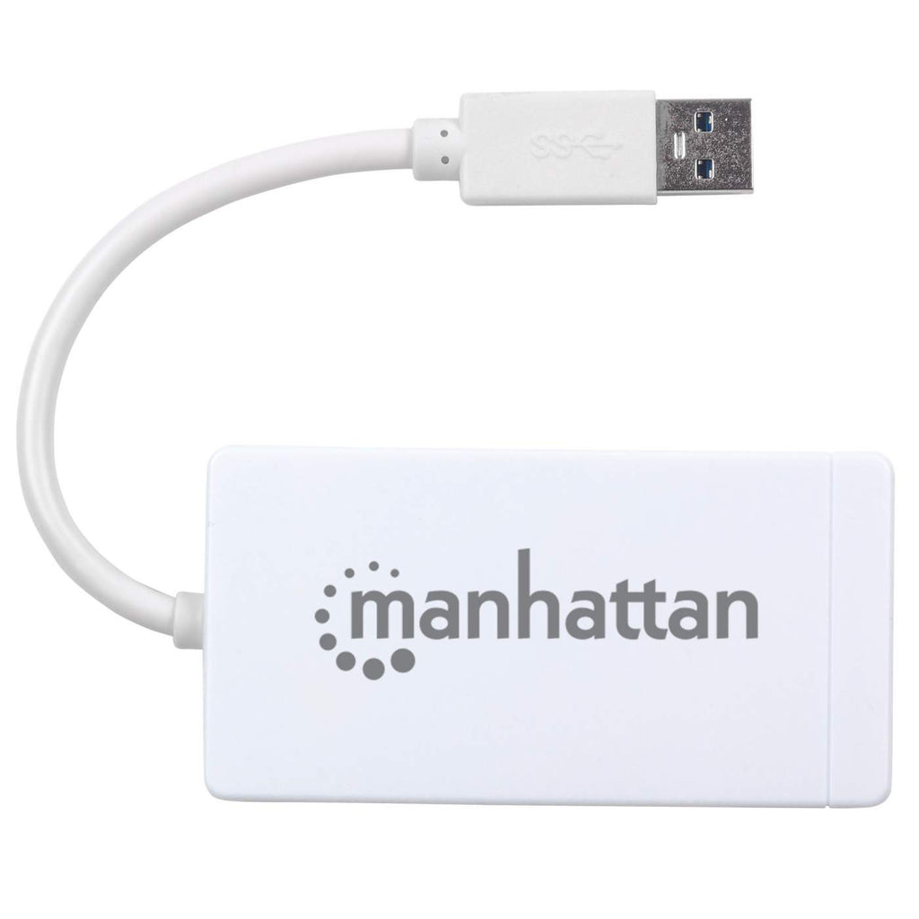 Manhattan USB-A 3-Port Hub with Gigabit Ethernet Adapter, 3x USB-A Ports, 5 Gbps (USB 3.2 Gen1 aka USB 3.0), 1x Ethernet 10/100/1000Mbps network, Equivalent to – image 3