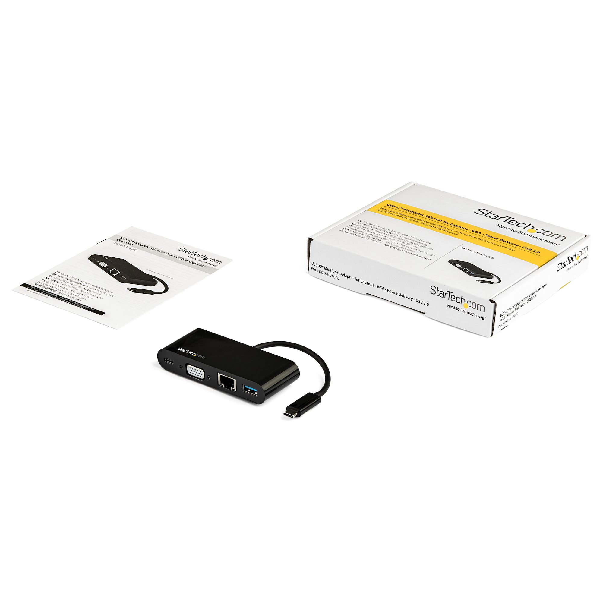 Adaptador USB-C StarTech.com DKT30CVAGPD - Para Laptop Docking Station VGA - DKT30CVAGPD Adaptador USB-C StarTech.com DKT30CVAGPD - Para Laptop Docking Station VGA - DKT30CVAGPD