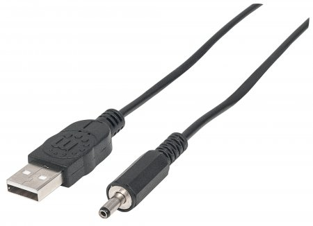 CABLE USB A-H ALIM 3.5MM 5V DC 1.0M NEGRO UPC 0766623354196 - 354196