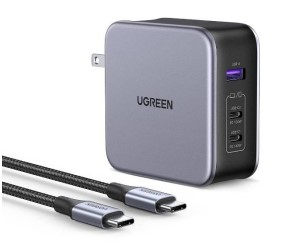 Ugreen 90548 mobile device charger Universal Black, Blue USB Fast charging Indoor