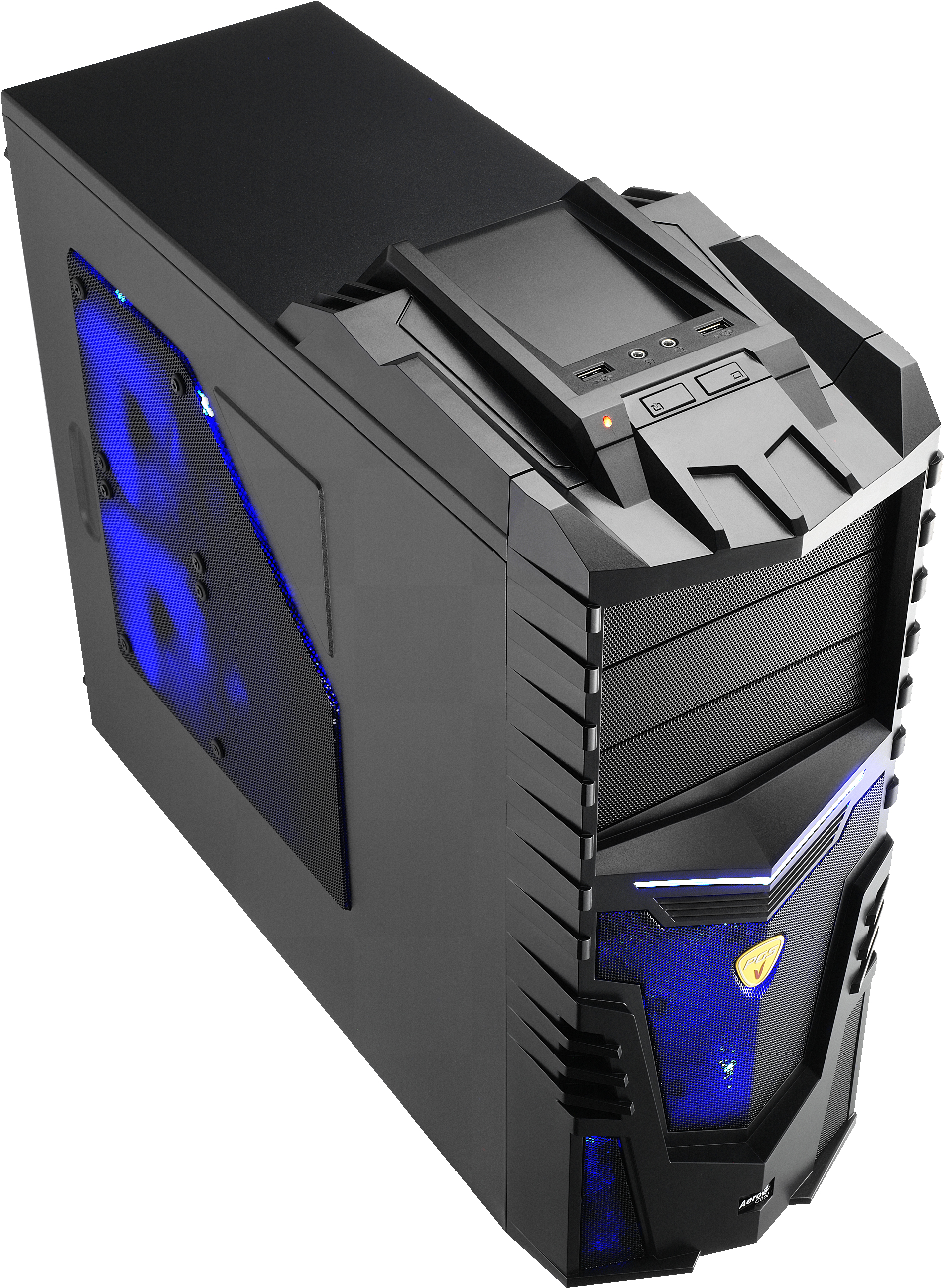 Aerocool X-Warrior Midi Tower Black, Blue – image 2
