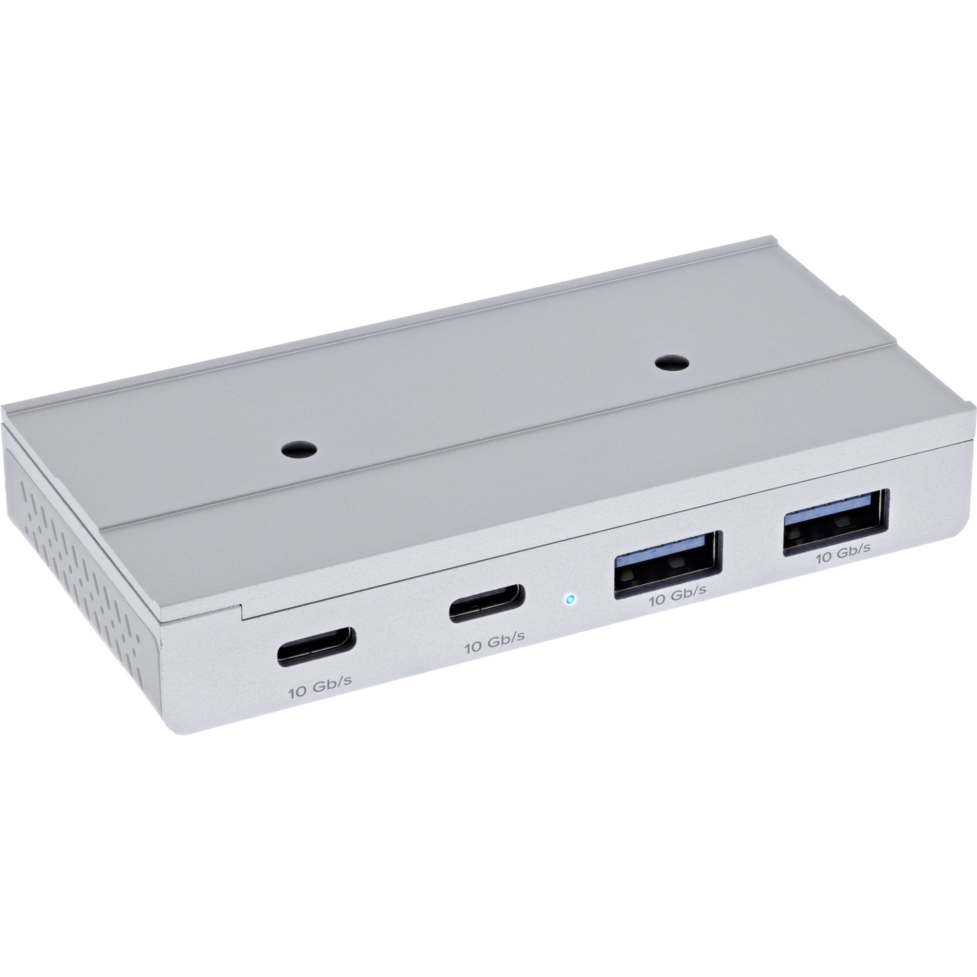 InLine 35395M interface hub USB 3.2 Gen 2 (3.1 Gen 2) Type-C 10000 Mbit/s Silver – image 1
