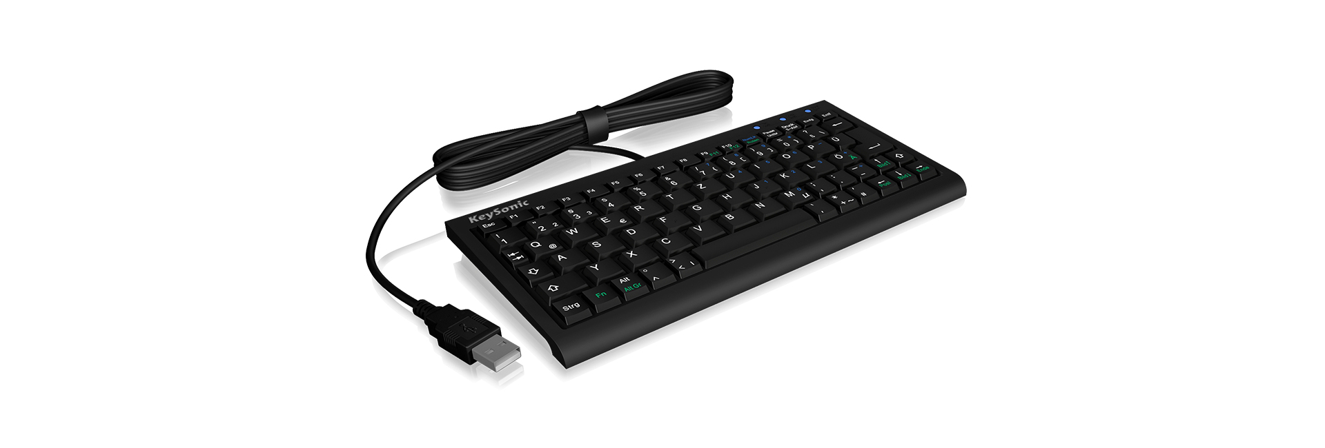 ICY BOX ACK-3400U keyboard Universal USB UK English Black