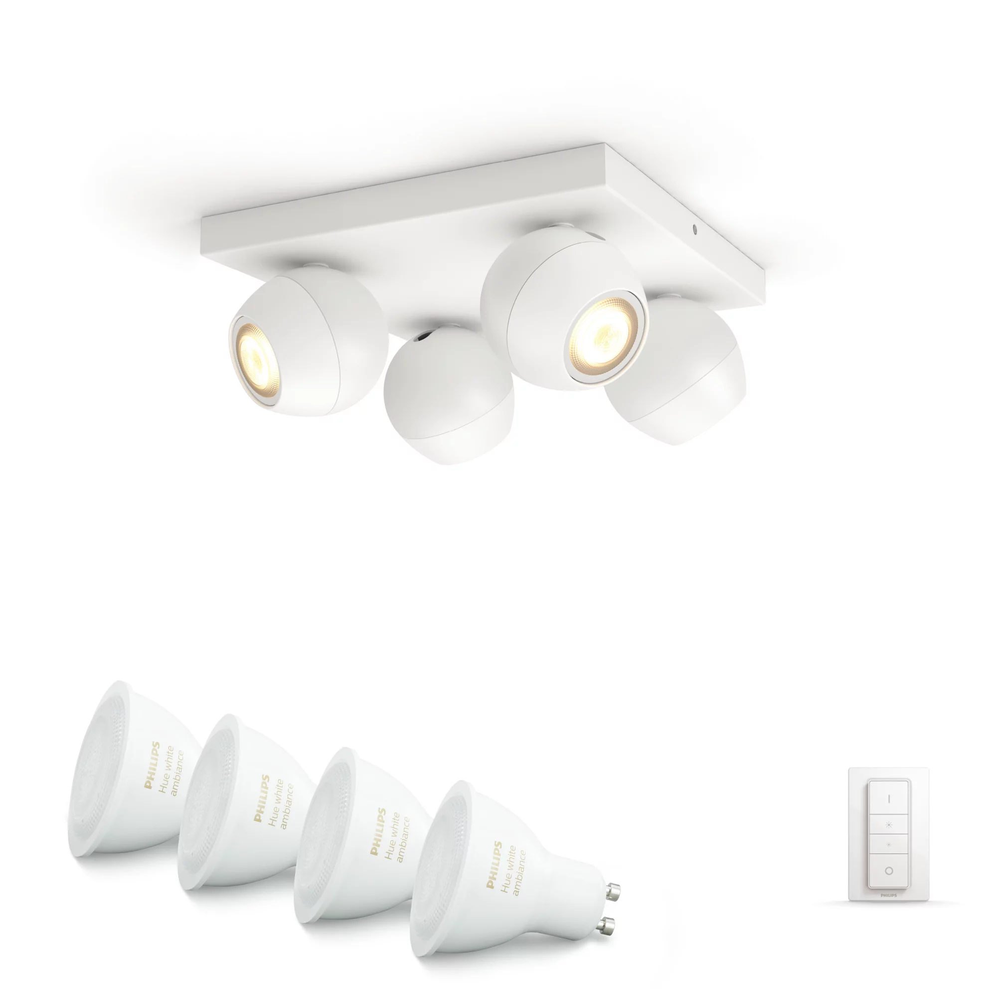 Philips by Signify Philips Hue White ambience Buckram quadruple spotlight – image 4