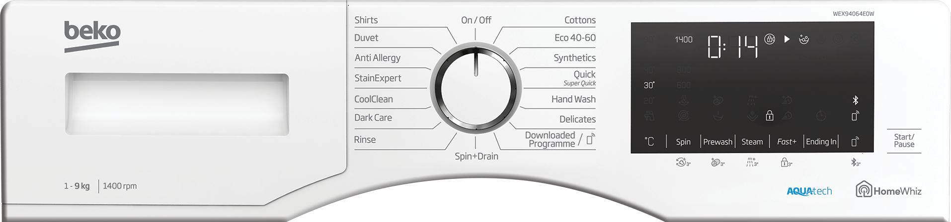 Beko WEX94064E0W washing machine Front-load – image 3