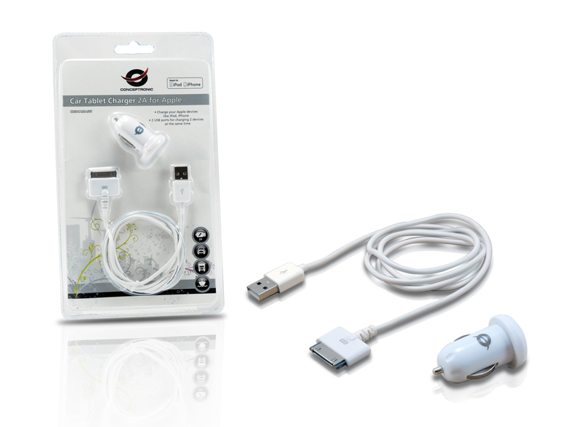Conceptronic Car Tablet Charger 2A for Apple – image 6