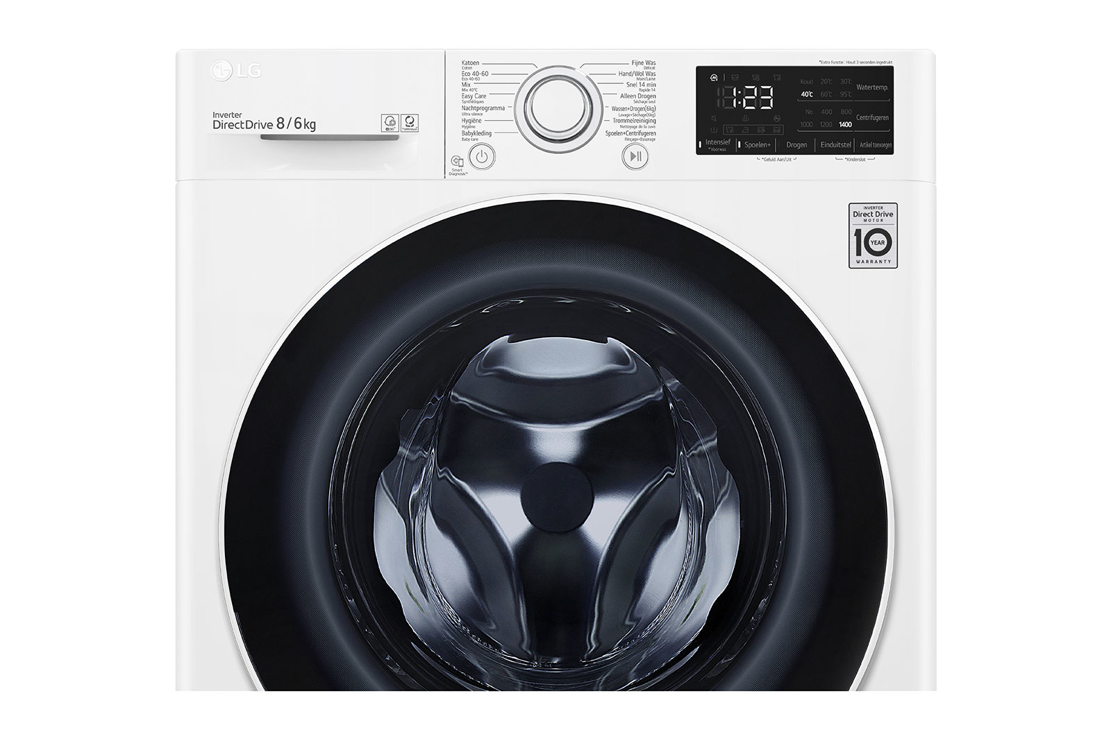 LG GD3V308N0 washer dryer Freestanding Front-load White – image 4